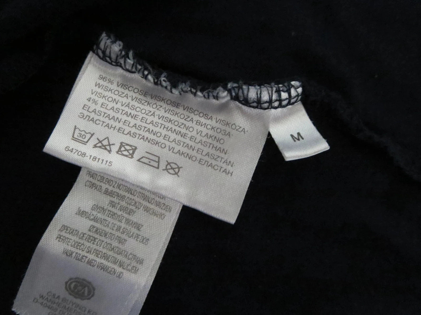 Tunique courte bleu marine à pois blancs - Yessica - Taille 38 - Très bon état – photo 3